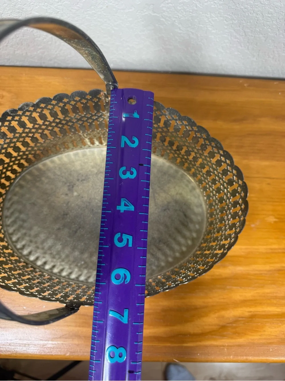 Silver Plated Decorative Basket with Handle